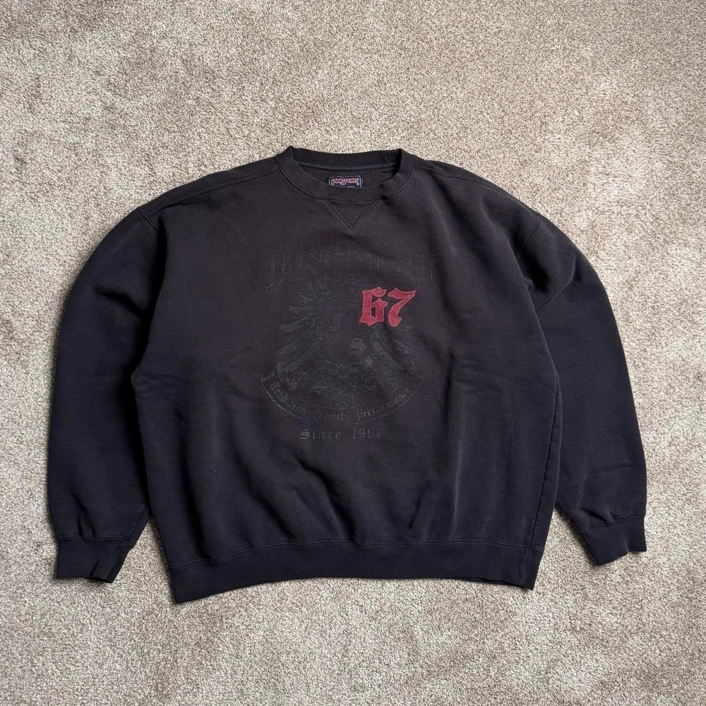 00s BLACK JANSPORT GRAPHIC SWEATSHIRT